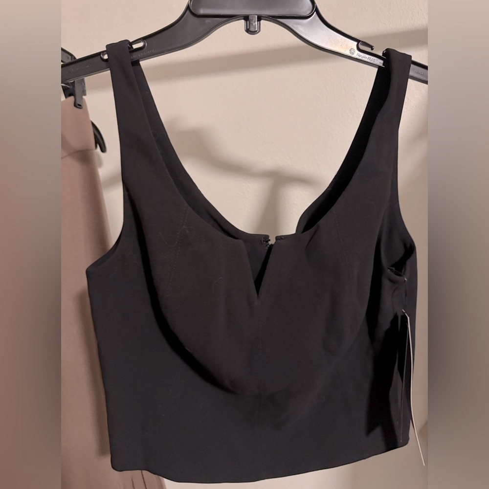 Halston heritage cropped corset bustier top